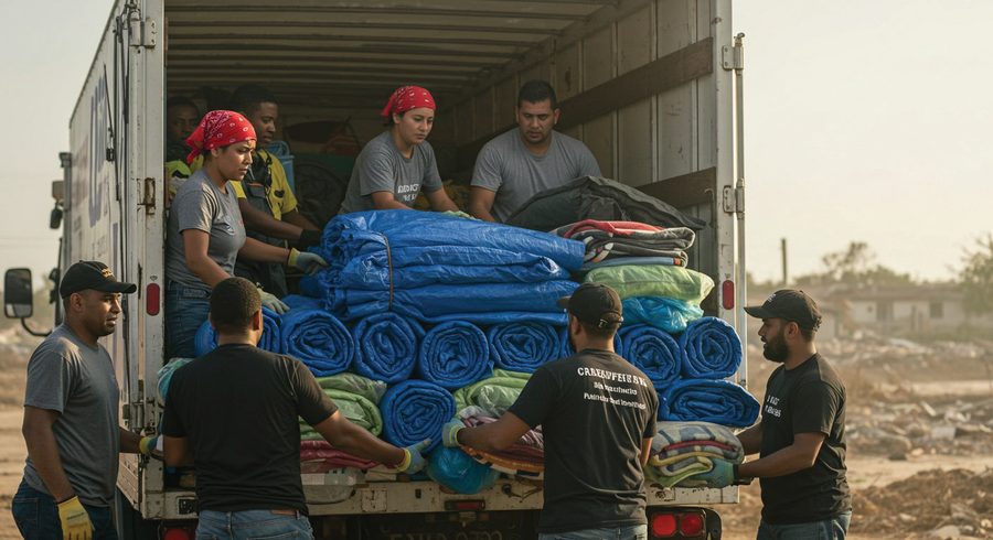 Relief items loading